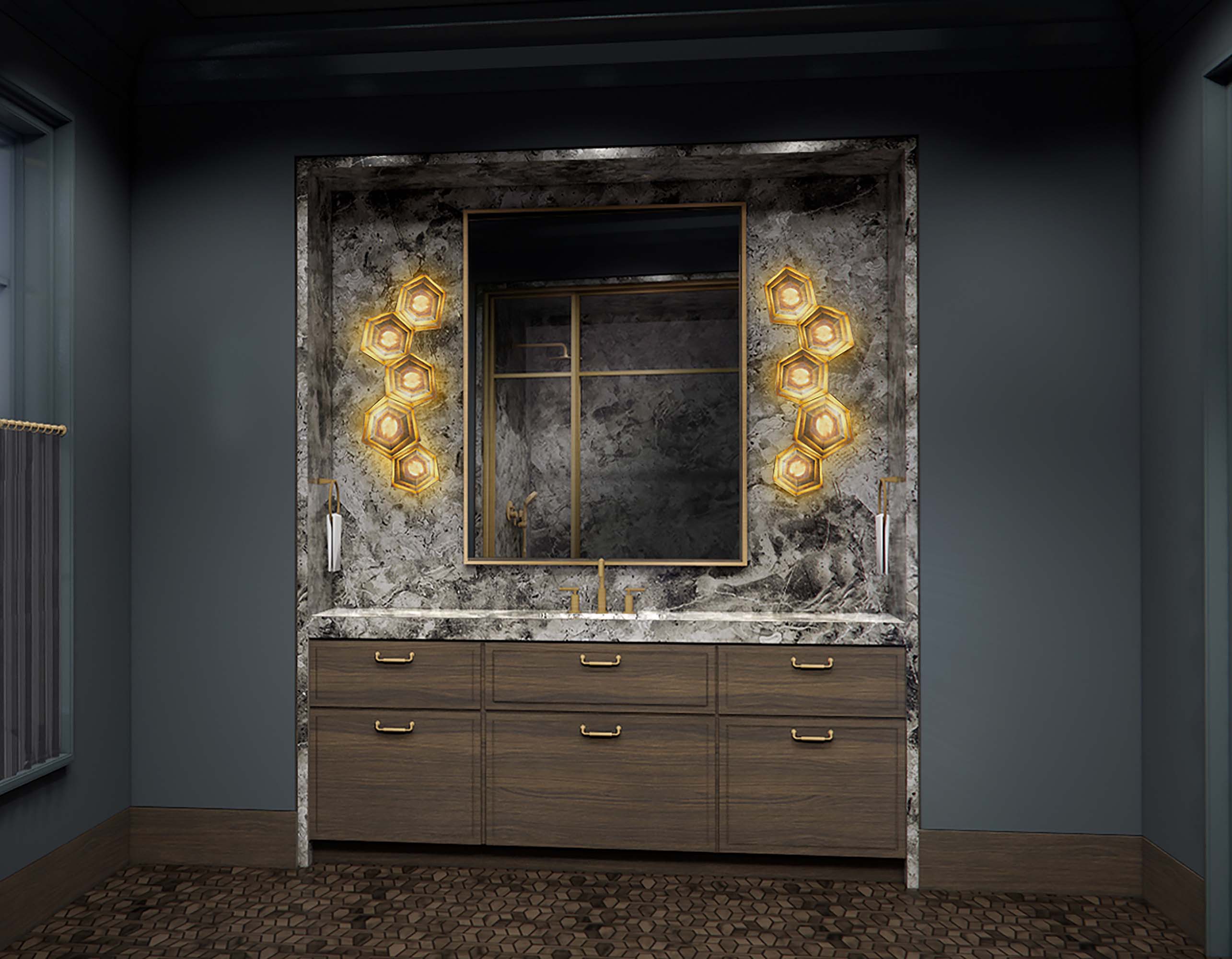 Tuell and Reynolds - Hive Linear Sconce