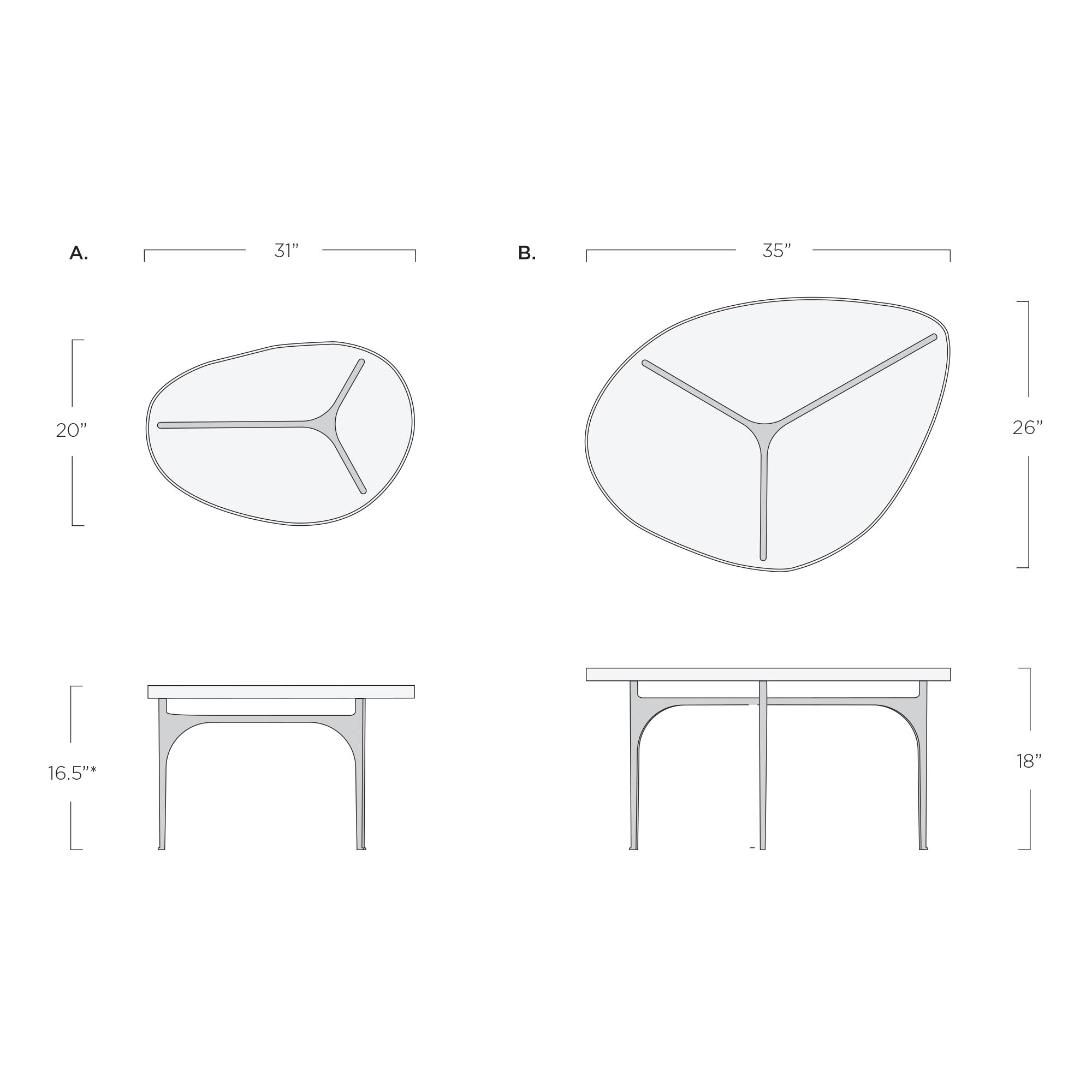 Tuell and Reynolds - Ventana Nesting Cocktail Tables